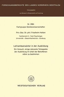 E-Book (pdf) Lehramtsanwärter in der Ausbildung von Friedhelm Holfort