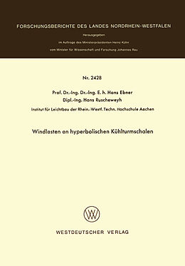 E-Book (pdf) Windlasten an hyperbolischen Kühlturmschalen von Hans Ebner