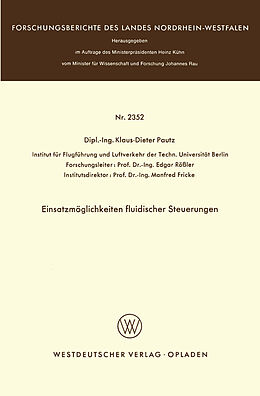 E-Book (pdf) Einsatzmöglichkeiten fluidischer Steuerungen von Klaus-Dieter Pautz