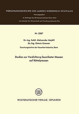 E-Book (pdf) Studien zur Verdichtung feuerfester Massen auf Rüttelpressen von Aleksander Majdi