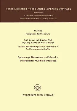E-Book (pdf) Spannungsrißkorrosion an Polyamid- und Polyester-Multifilamentgarnen von Giselher Valk