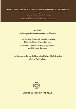 E-Book (pdf) Umformung kunststoffbeschichteter Stahlbleche durch Tiefziehen von Eberhard von Finckenstein