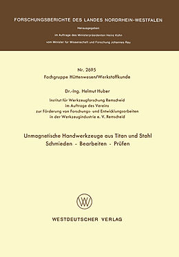 E-Book (pdf) Unmagnetische Handwerkzeuge aus Titan und Stahl Schmieden  Bearbeiten  Prüfen von Helmut Huber