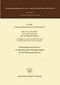 E-Book (pdf) Prüfwerkstücke als Kriterium zur Beurteilung der Arbeitsgenauigkeit von NC-Werkzeugmaschinen von Tilo Pfeifer