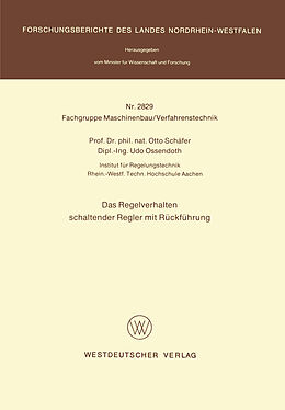E-Book (pdf) Das Regelverhalten schaltender Regler mit Rückführung von Otto Schäfer