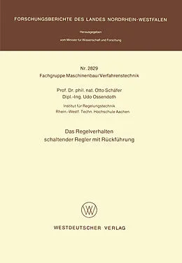 E-Book (pdf) Das Regelverhalten schaltender Regler mit Rückführung von Otto Schäfer