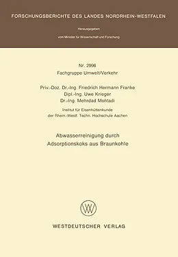 E-Book (pdf) Abwasserreinigung durch Adsorptionskoks aus Braunkohle von Friedrich Hermann Franke