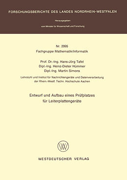 E-Book (pdf) Entwurf und Aufbau eines Prüfplatzes für Leiterplattengeräte von Hans Jörg Tafel