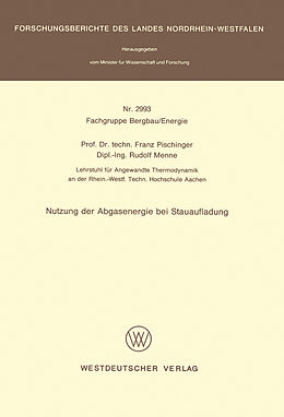E-Book (pdf) Nutzung der Abgasenergie bei Stauaufladung von Franz Pischinger