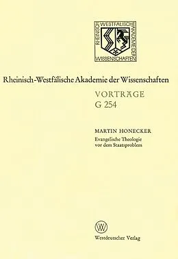 E-Book (pdf) Evangelische Theologie vor dem Staatsproblem von Martin Honecker