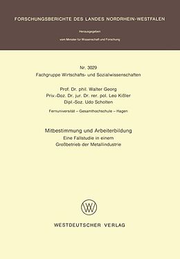 E-Book (pdf) Mitbestimmung und Arbeiterbildung von Walter Georg