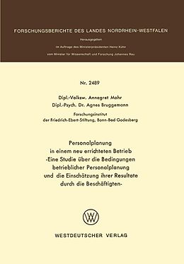 E-Book (pdf) Personalplanung in einem neu errichteten Betrieb von Annegret Mohr