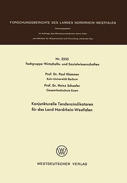 E-Book (pdf) Konjunkturelle Tendenzindikatoren für das Land Nordrhein-Westfalen von Paul Klemmer