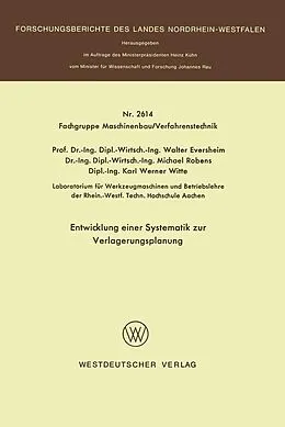 E-Book (pdf) Entwicklung einer Systematik zur Verlagerungsplanung von Walter Eversheim