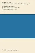 E-Book (pdf) Sozialwissenschaftliche Forschungsinstitute von Heine von Alemann