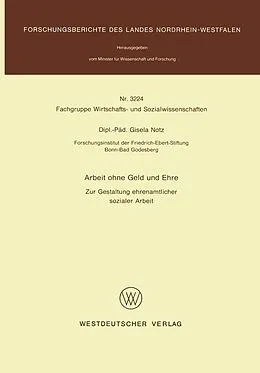 E-Book (pdf) Arbeit ohne Geld und Ehre von Gisela Notz