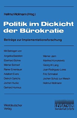 E-Book (pdf) Politik im Dickicht der Bürokratie von 