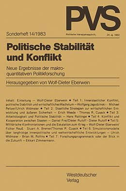 E-Book (pdf) Politische Stabilität und Konflikt von 