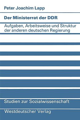 E-Book (pdf) Der Ministerrat der DDR von Peter Joachim Lapp