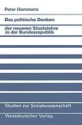 E-Book (pdf) Das politische Denken der neueren Staatslehre in der Bundesrepublik von Peter Hammans