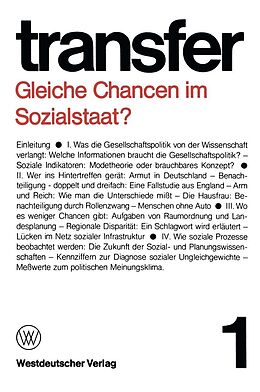 E-Book (pdf) Gleiche Chancen im Sozialstaat? von Carl Böhret, Garry D. Brewer, Ronald D. Brunner