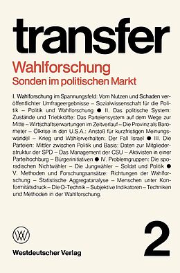 E-Book (pdf) Wahlforschung: Sonden im politischen Markt von Carl Böhret, Garry D. Brewer, Ronald D. Brunner