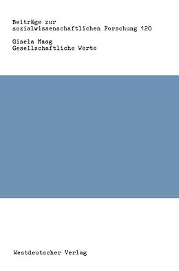 E-Book (pdf) Gesellschaftliche Werte von Gisela Maag