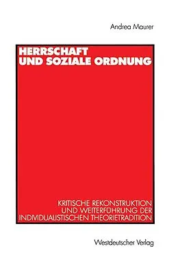 E-Book (pdf) Herrschaft und soziale Ordnung von Andrea Maurer
