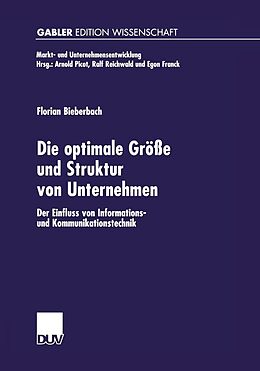 E-Book (pdf) Die optimale Größe und Struktur von Unternehmen von Florian Bieberbach