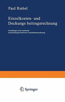 E-Book (pdf) Einzelkosten- und Deckungsbeitragsrechnung von Paul Riebel