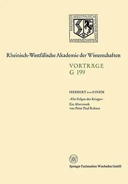 E-Book (pdf) «Die Folgen des Krieges» von Herbert von Einem