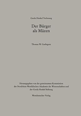 E-Book (pdf) Der Bürger als Mäzen von Thomas W. Gaehtgens