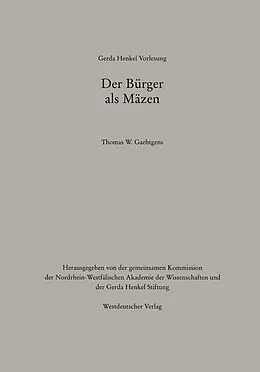 E-Book (pdf) Der Bürger als Mäzen von Thomas W. Gaehtgens