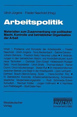 E-Book (pdf) Arbeitspolitik von 