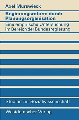 E-Book (pdf) Regierungsreform durch Planungsorganisation von Axel Murswieck