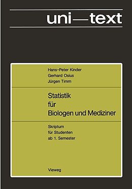 E-Book (pdf) Statistik für Biologen und Mediziner von Hans-Peter Kinder
