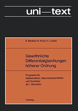 E-Book (pdf) Gewöhnliche Differentialgleichungen höherer Ordnung von Berane Edith