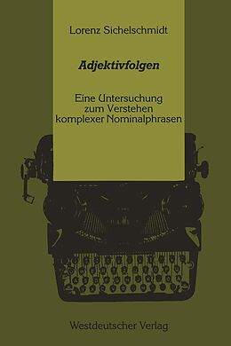E-Book (pdf) Adjektivfolgen von Sichelschmidt Lorenz