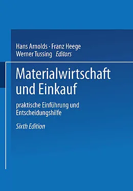 E-Book (pdf) Materialwirtschaft und Einkauf von Hans Arnolds