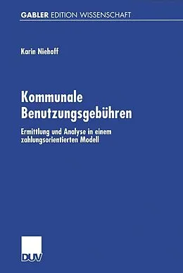 E-Book (pdf) Kommunale Benutzungsgebühren von Karin Niehoff
