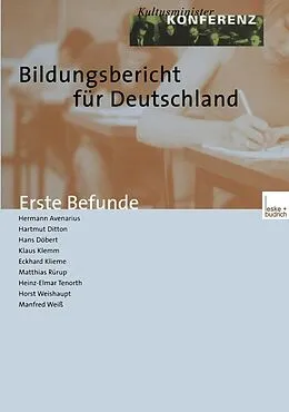E-Book (pdf) Bildungsbericht für Deutschland von Hermann Avenarius, Hartmut Ditton, Hans Döbert