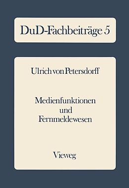 E-Book (pdf) Medienfunktionen und Fernmeldewesen von Ulrich von Petersdorff