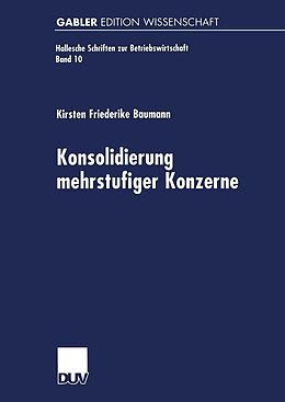 E-Book (pdf) Konsolidierung mehrstufiger Konzerne von Kirsten Friederike Baumann
