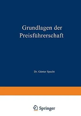 E-Book (pdf) Grundlagen der Preisführerschaft von Günter Specht
