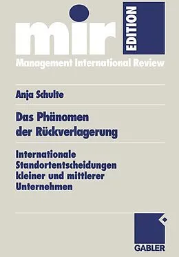 E-Book (pdf) Das Phänomen der Rückverlagerung von Anja Schulte