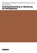 E-Book (pdf) Verkaufsgebietseinteilung zur Maximierung des Deckungsbeitrags von Bernd Skiera