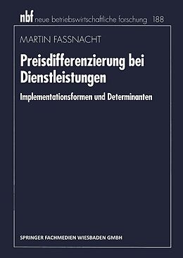 E-Book (pdf) Preisdifferenzierung bei Dienstleistungen von Martin Fassnacht