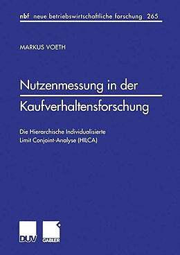 E-Book (pdf) Nutzenmessung in der Kaufverhaltensforschung von Markus Voeth