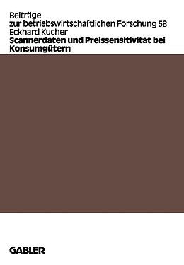 E-Book (pdf) Scannerdaten und Preissensitivität bei Konsumgütern von Eckhard Kucher