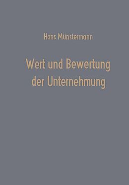 E-Book (pdf) Wert und Bewertung der Unternehmung von Hans Münstermann